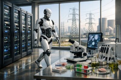 AI infrastruttura 2026 tra data center, robotica e biologia