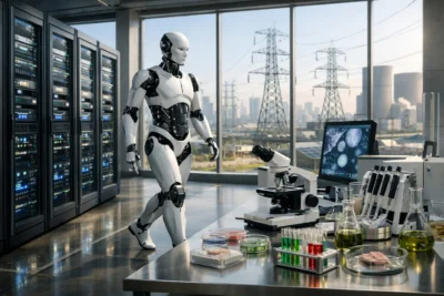 AI infrastruttura 2026 tra data center, robotica e biologia