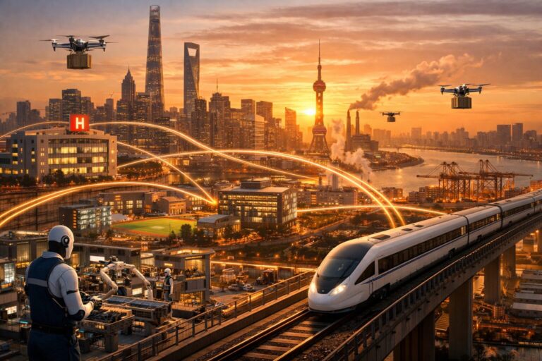 AI+ Cina 2026 come infrastruttura nazionale tra città, robotica e reti di dati