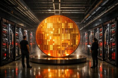 Meta chip AI in un data center avanzato che mostra il controllo dell’intero stack tecnologico