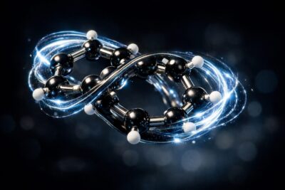 Molecola half-Möbius con topologia elettronica impossibile costruita atomo per atomo