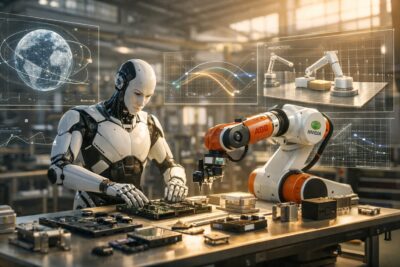 physical AI in fabbrica con robot che comprendono il mondo reale