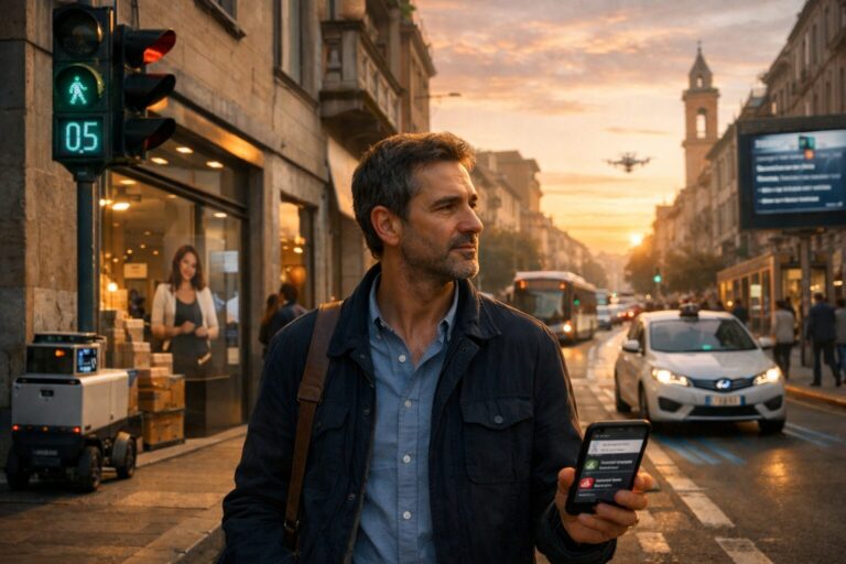 vivere senza AI nella vita quotidiana di una città contemporanea