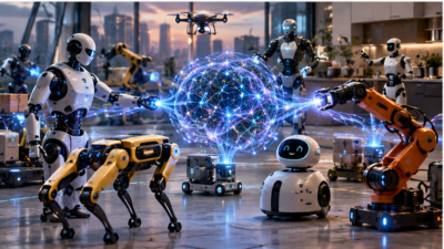 Robot diversi collegati da una rete neurale comune che condividono comportamenti e apprendimento